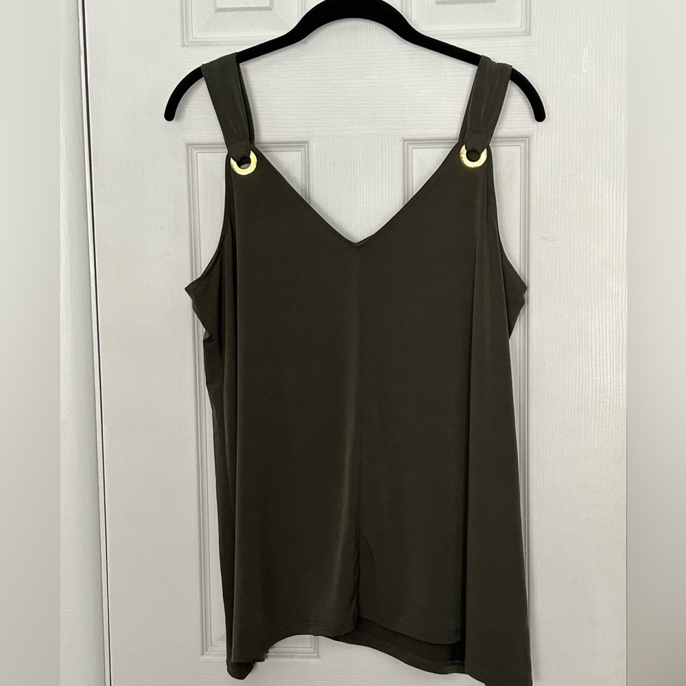 Michael Michael Kors Olive Green Tank Top Size L NWT